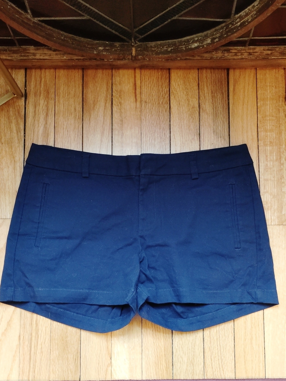 a.n.a Navy High-Waist Stretch Women's Shorts